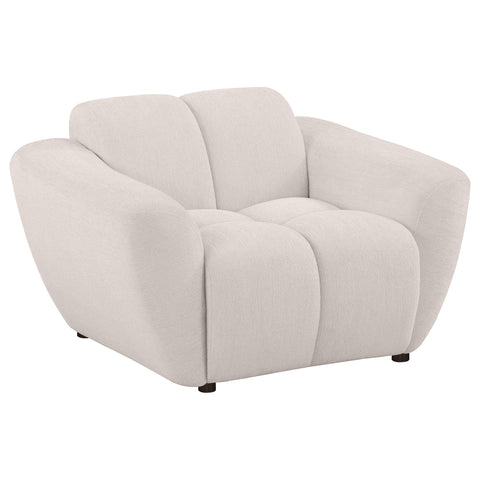 Hobson 3-piece Chenille Splayed Arm Sofa Set Greige