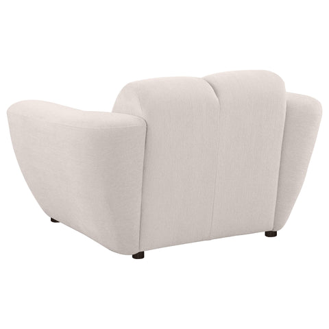 Hobson 3-piece Chenille Splayed Arm Sofa Set Greige