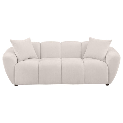 Hobson Chenille Upholstered Splayed Arm Sofa Greige