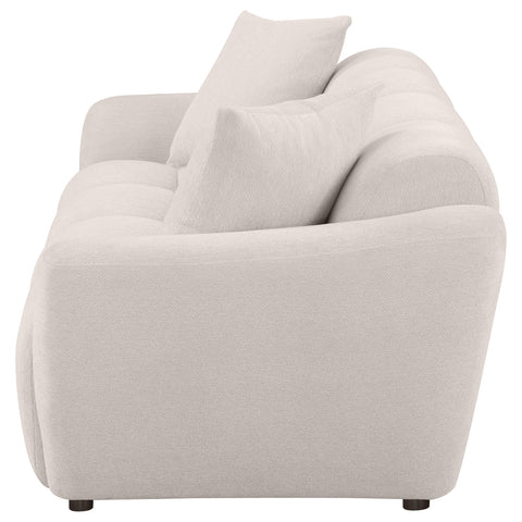 Hobson Chenille Upholstered Splayed Arm Sofa Greige