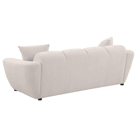 Hobson Chenille Upholstered Splayed Arm Sofa Greige