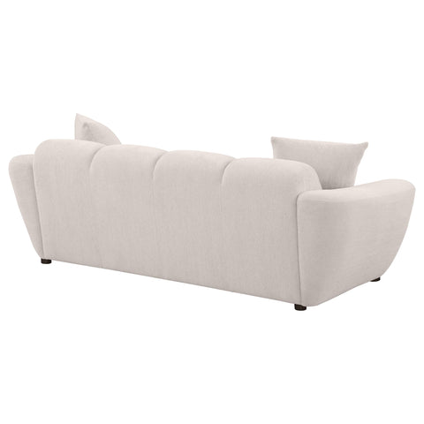 Hobson Chenille Upholstered Splayed Arm Sofa Greige