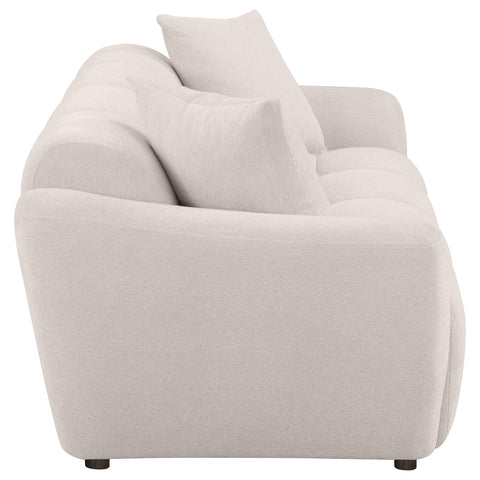Hobson Chenille Upholstered Splayed Arm Sofa Greige