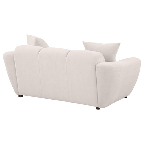 Hobson Chenille Upholstered Splayed Arm Loveseat Greige