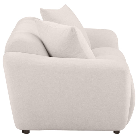 Hobson Chenille Upholstered Splayed Arm Loveseat Greige