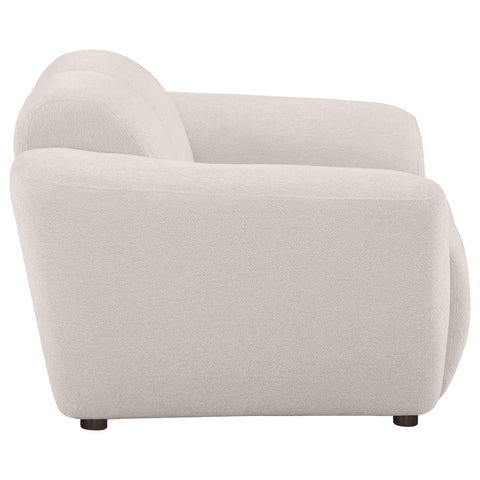 Hobson Chenille Upholstered Splayed Arm Accent Chair Greige