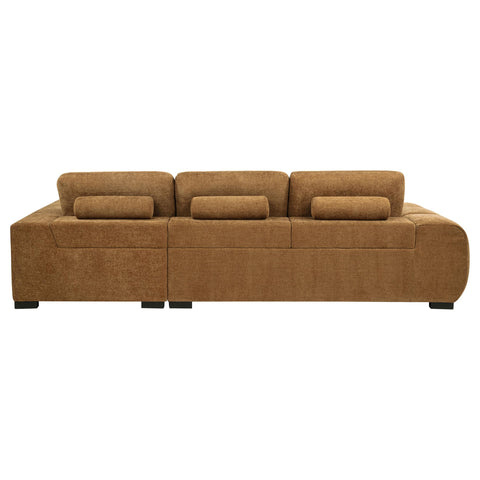 Schwartzman Upholstered Sectional Chaise Sofa Amber