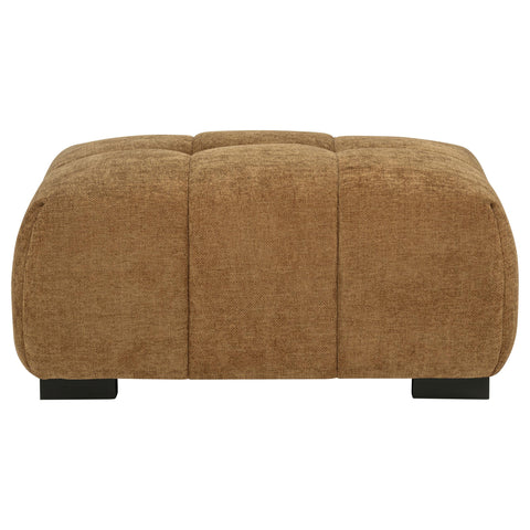 Schwartzman Upholstered Rectangular Ottoman Amber