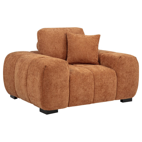 Schwartzman Upholstered Track Arm Accent Chair Orange