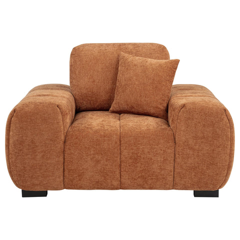 Schwartzman Upholstered Track Arm Accent Chair Orange