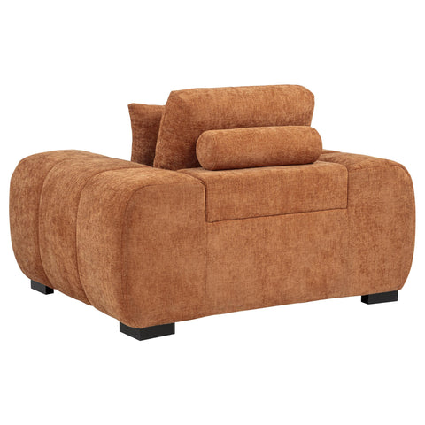 Schwartzman Upholstered Track Arm Accent Chair Orange