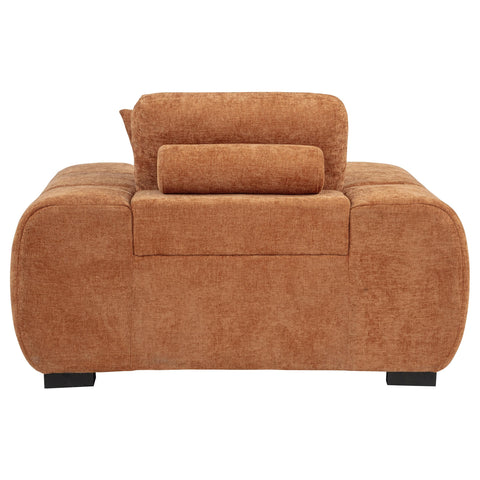 Schwartzman Upholstered Track Arm Accent Chair Orange