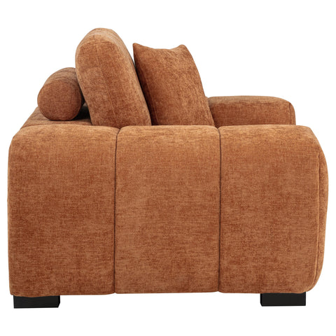 Schwartzman Upholstered Track Arm Accent Chair Orange