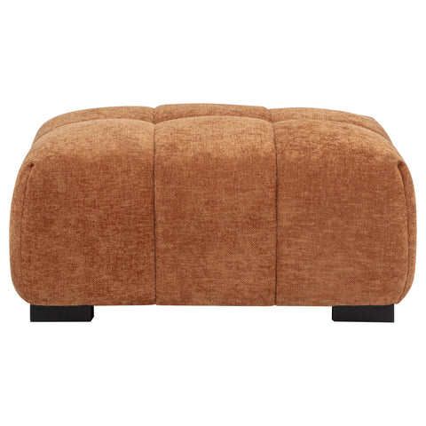Schwartzman Upholstered Rectangular Ottoman Orange