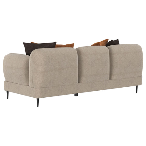 Keene 2-piece Chenille Upholstered Sofa Set Latte