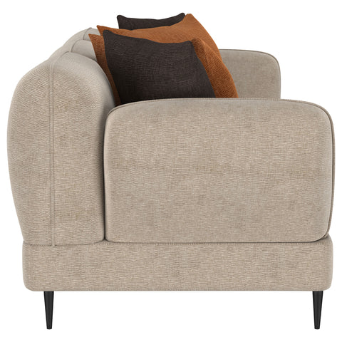 Keene 2-piece Chenille Upholstered Sofa Set Latte