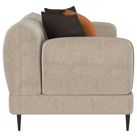 Keene 2-piece Chenille Upholstered Sofa Set Latte