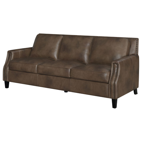 Avalon Upholstered Recessed Arm Sofa Brown SugarBrown Sugar