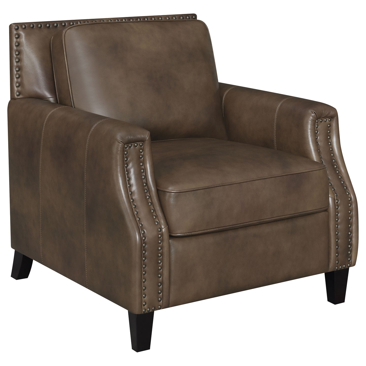 avalon upholstered recessed arm accent chair brown sugarbrown sugar