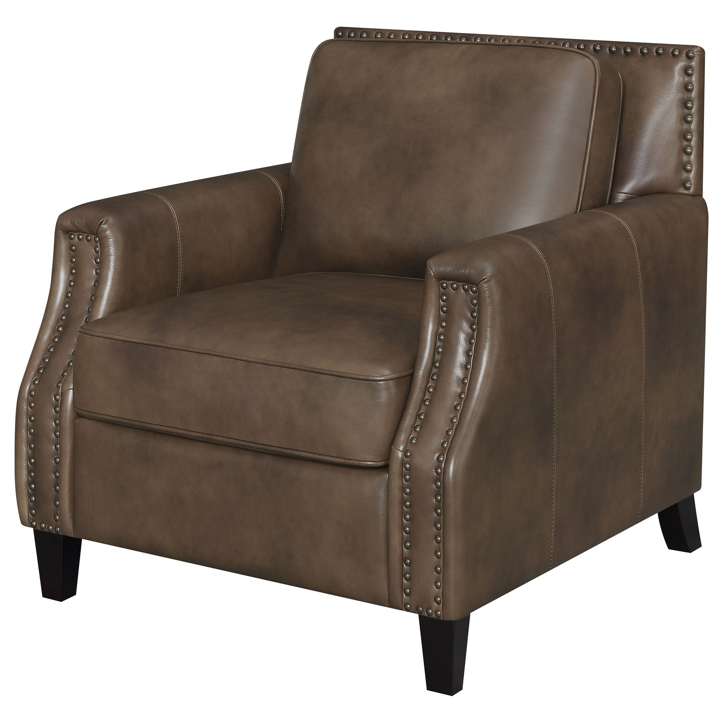 avalon upholstered recessed arm accent chair brown sugarbrown sugar