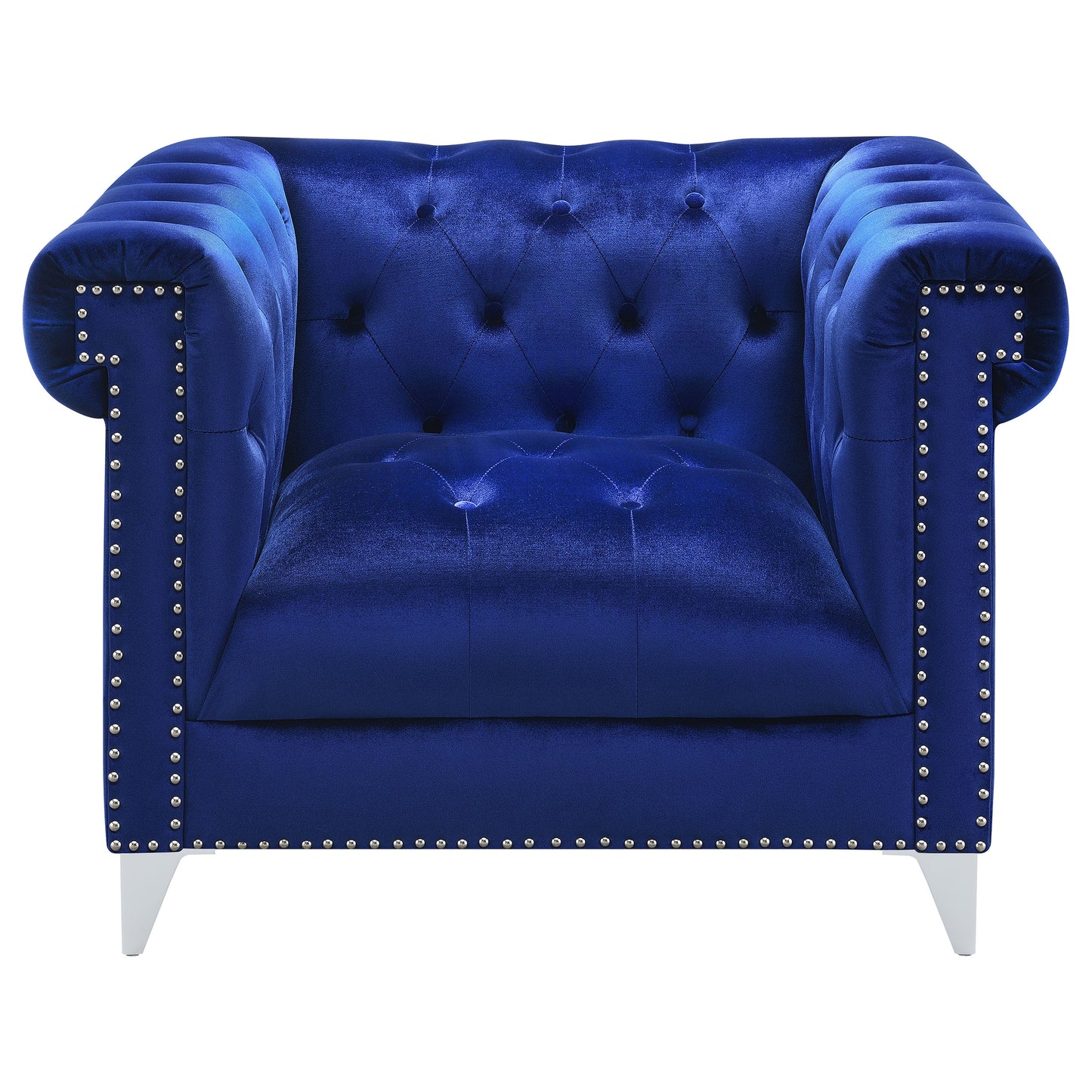 everly upholstered tuxedo arm tufted accent chair blueblue