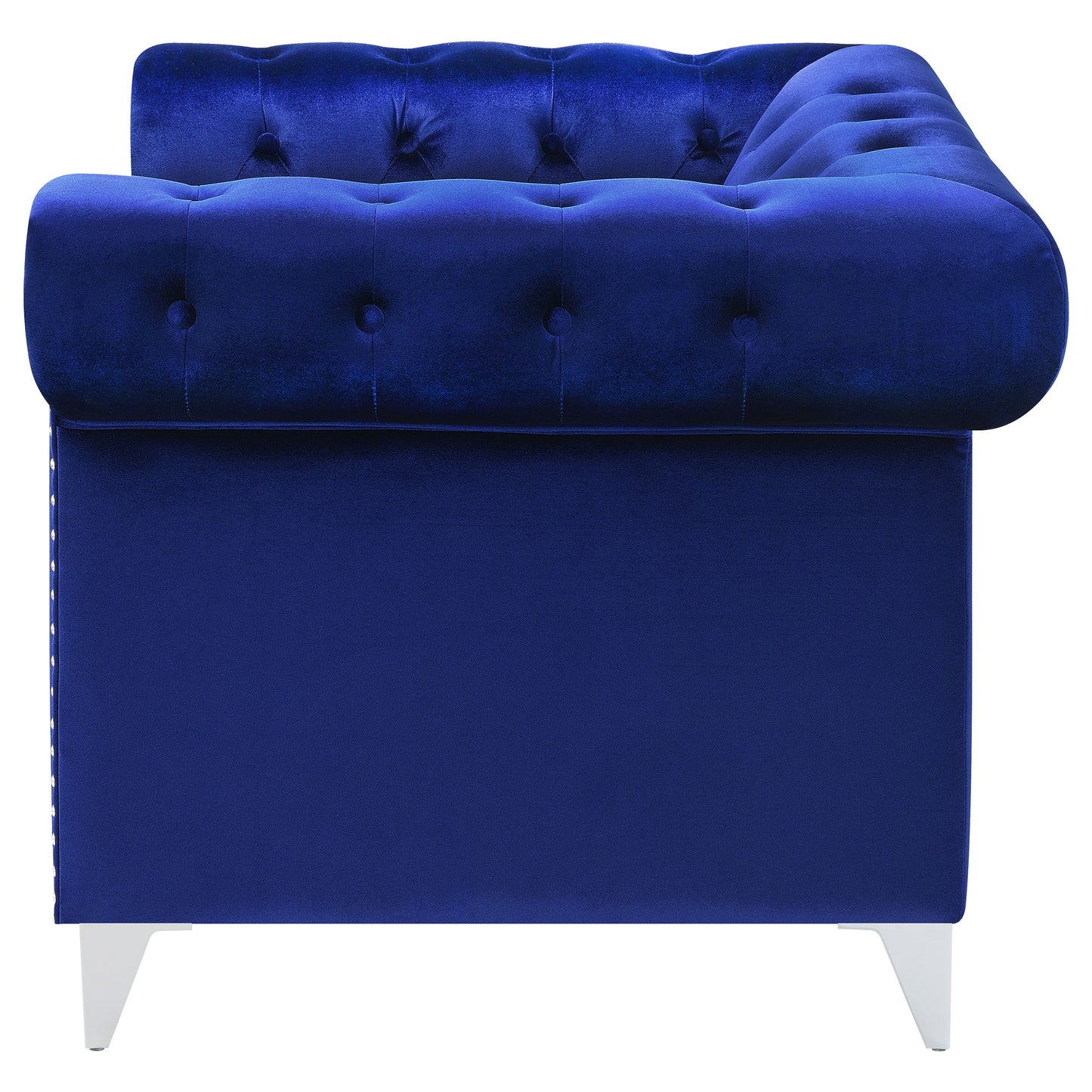 everly upholstered tuxedo arm tufted accent chair blueblue