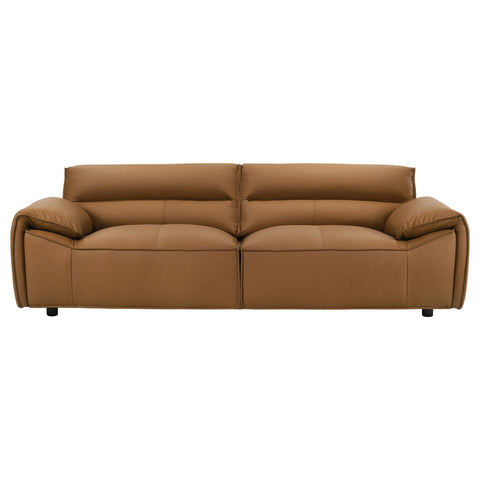 Delroy 2-piece Leather Upholstered Sofa Set Orange