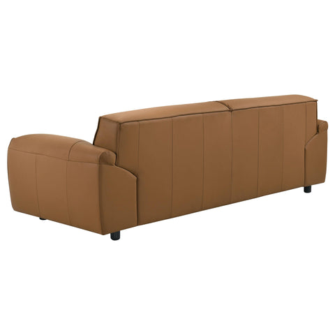 Delroy 2-piece Leather Upholstered Sofa Set Orange