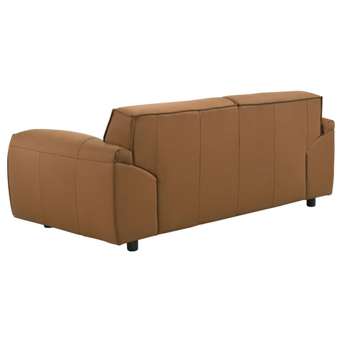 Delroy 2-piece Leather Upholstered Sofa Set Orange