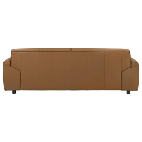 Delroy Top Grain Leather Upholstered Sofa Orange