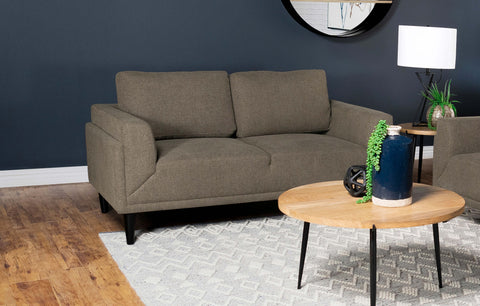 Jackman Upholstered Track Arm Loveseat BrownBrown