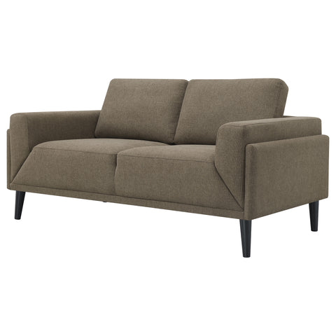 Jackman Upholstered Track Arm Loveseat BrownBrown
