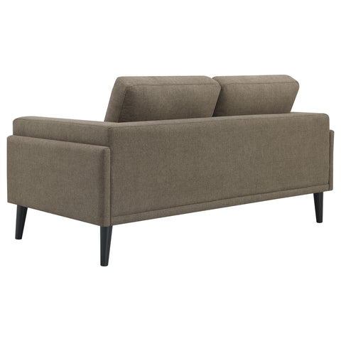Jackman Upholstered Track Arm Loveseat BrownBrown