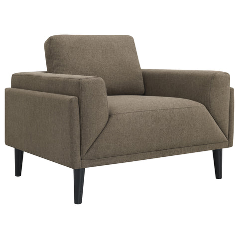 Jackman Upholstered Track Arm Accent Chair BrownBrown