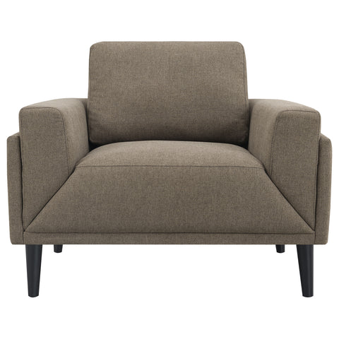Jackman Upholstered Track Arm Accent Chair BrownBrown