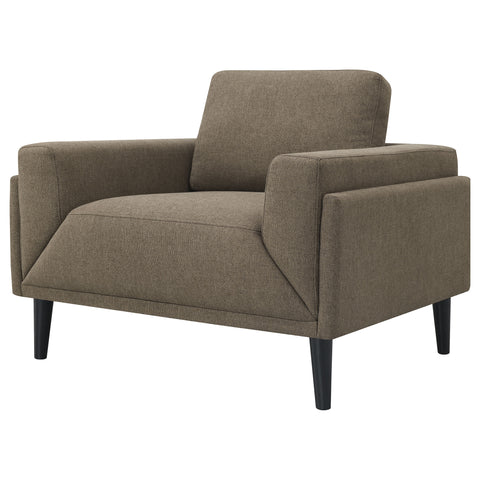 Jackman Upholstered Track Arm Accent Chair BrownBrown