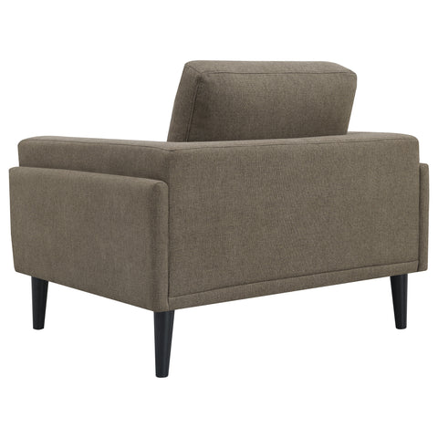 Jackman Upholstered Track Arm Accent Chair BrownBrown