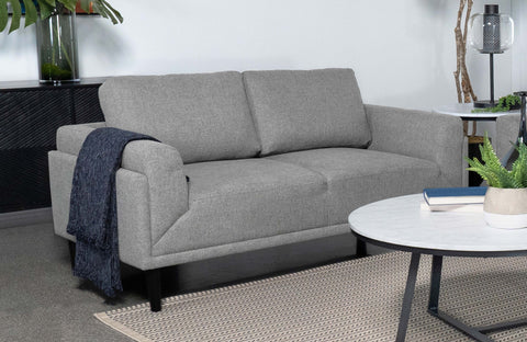 Jackman Upholstered Track Arm Loveseat GreyGrey