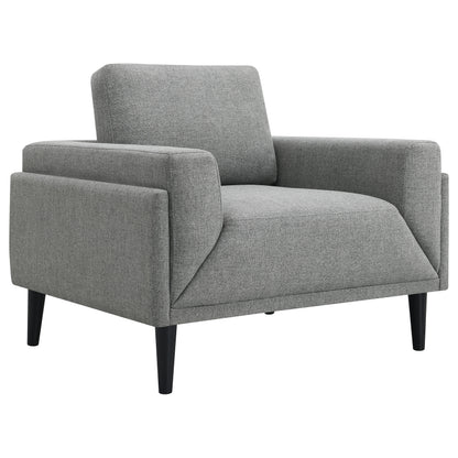 Jackman Upholstered Track Arm Accent Chair GreyGrey