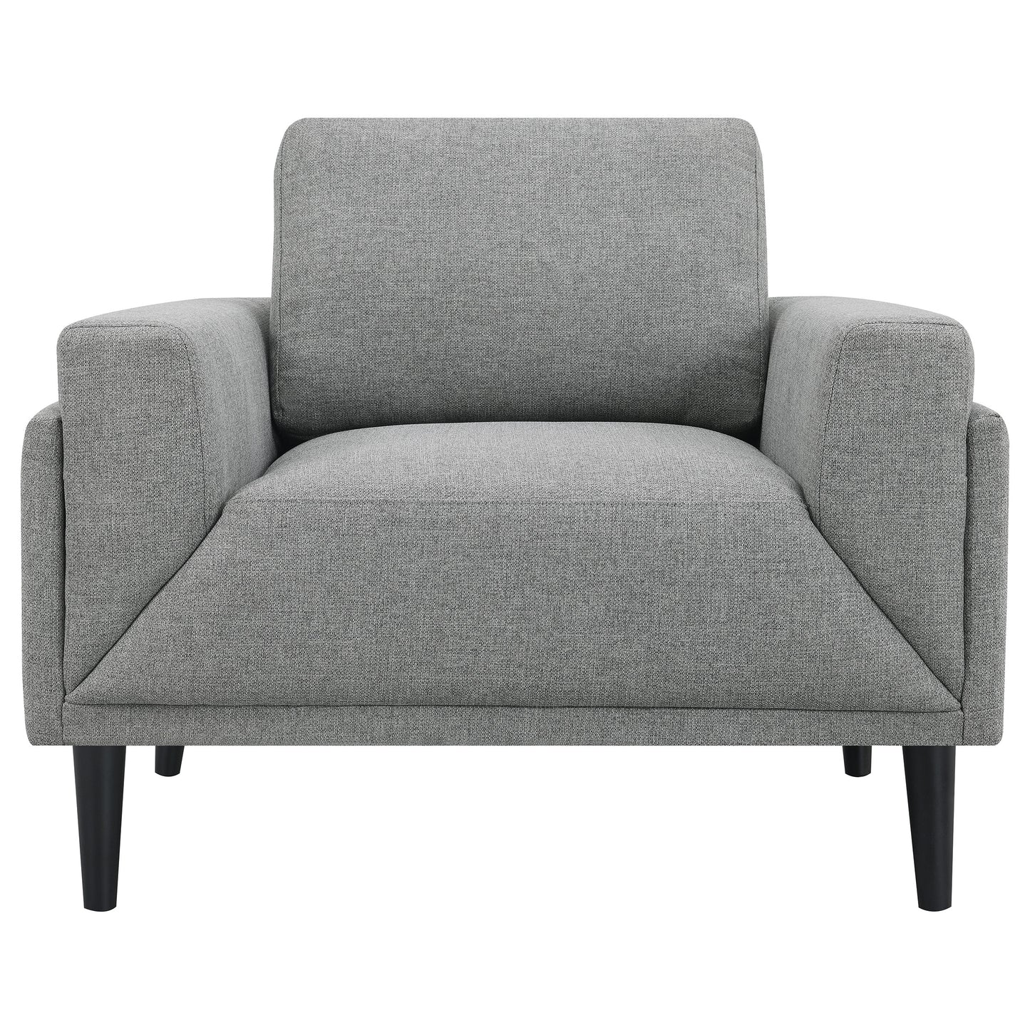 jackman upholstered track arm accent chair greygrey