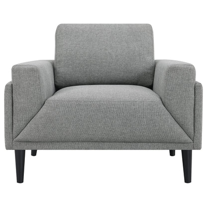 Jackman Upholstered Track Arm Accent Chair GreyGrey