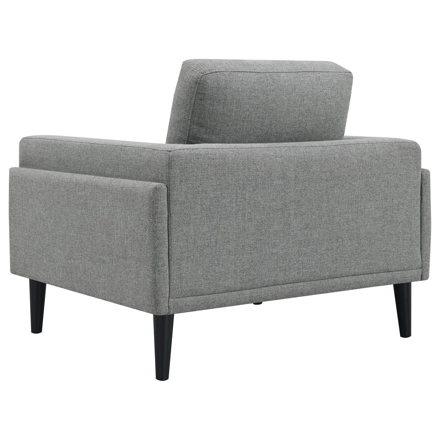 jackman upholstered track arm accent chair greygrey