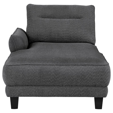 Anna Upholstered Curved Arm Chaise Sectional Sofa GreyGrey