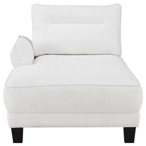 Anna Upholstered Curved Arm Chaise Sectional Sofa WhiteWhite