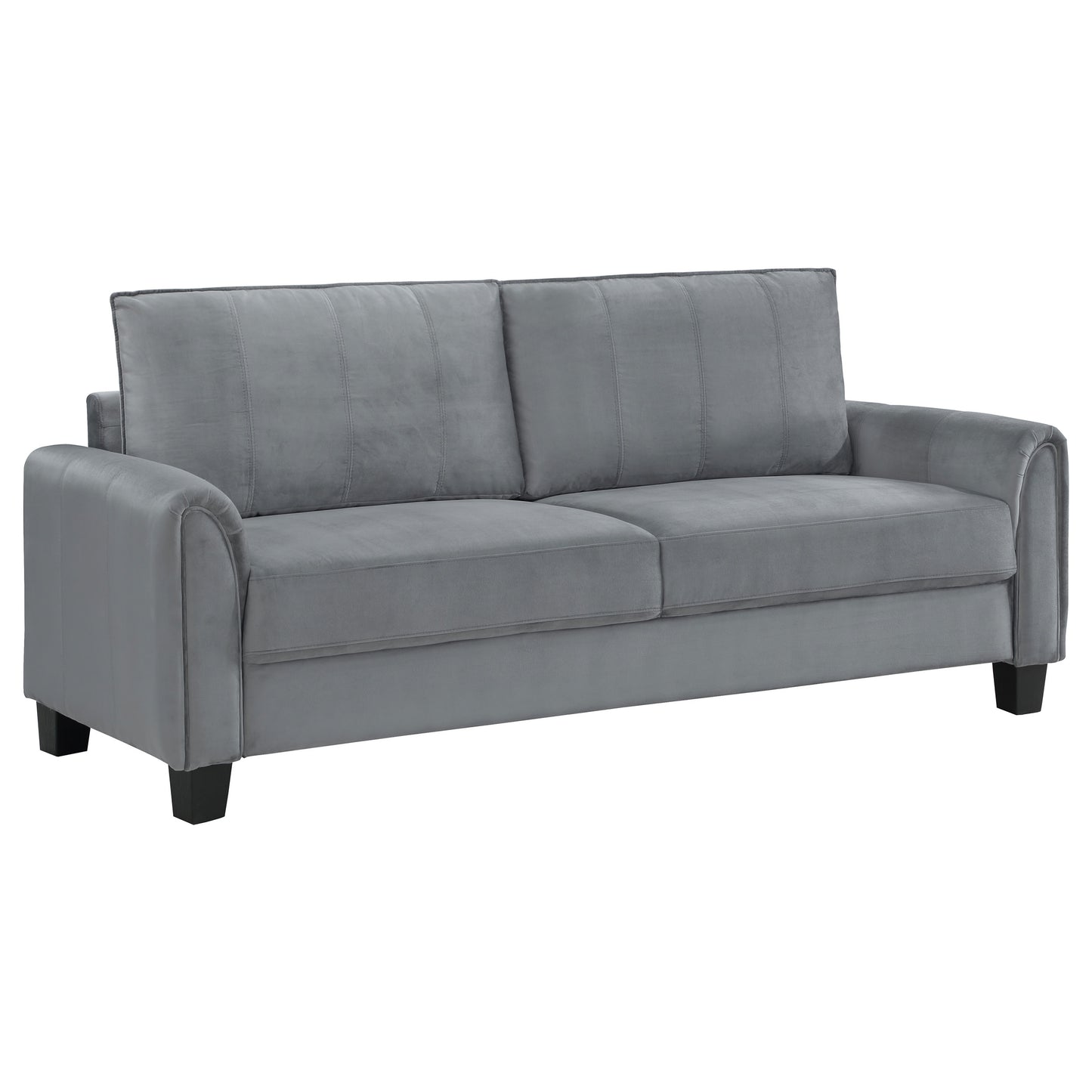 deja upholstered rolled arm sofa greygrey