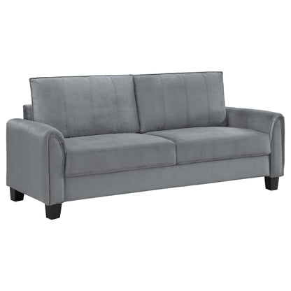 Deja Upholstered Rolled Arm Sofa GreyGrey