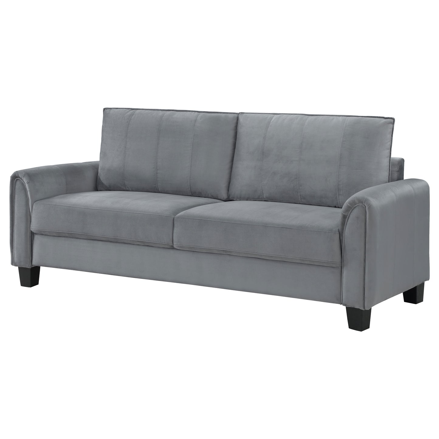 deja upholstered rolled arm sofa greygrey