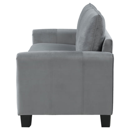 Deja Upholstered Rolled Arm Sofa GreyGrey
