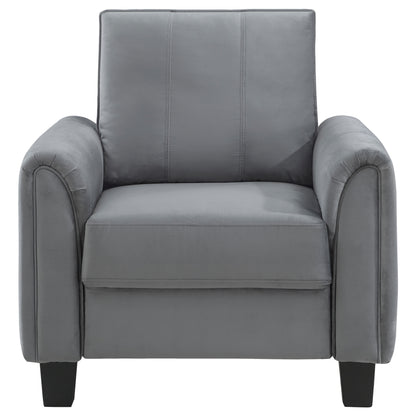 Serenity Upholstered Rolled Arm Accent Chair Grey