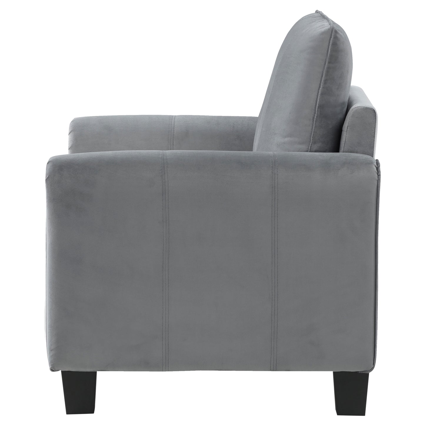 serenity upholstered rolled arm accent chair grey